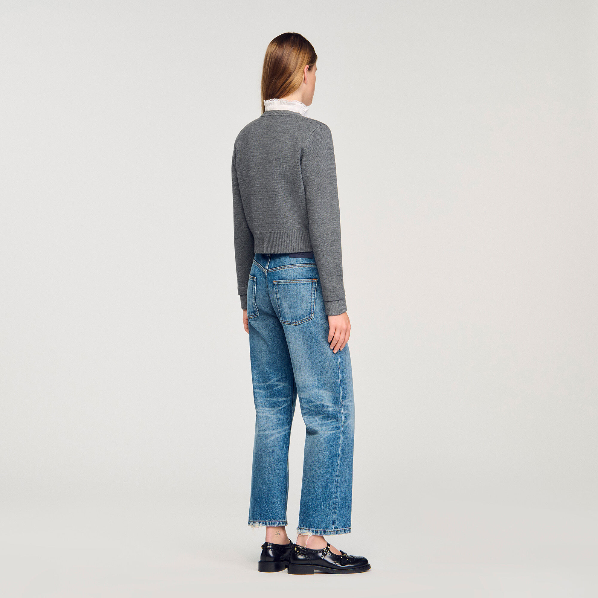Cardigan mit abnehmbarem Kragen