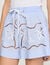 Baumwollshorts mit Stickerei