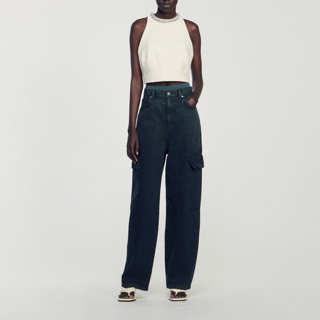 Kurzes Top aus Tweed