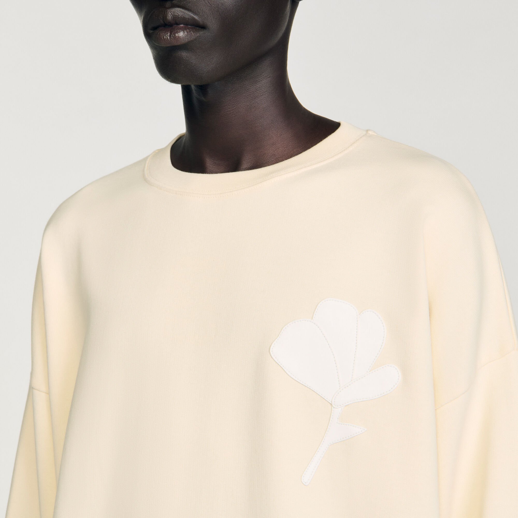 Sweatshirt mit Blumen-Patch