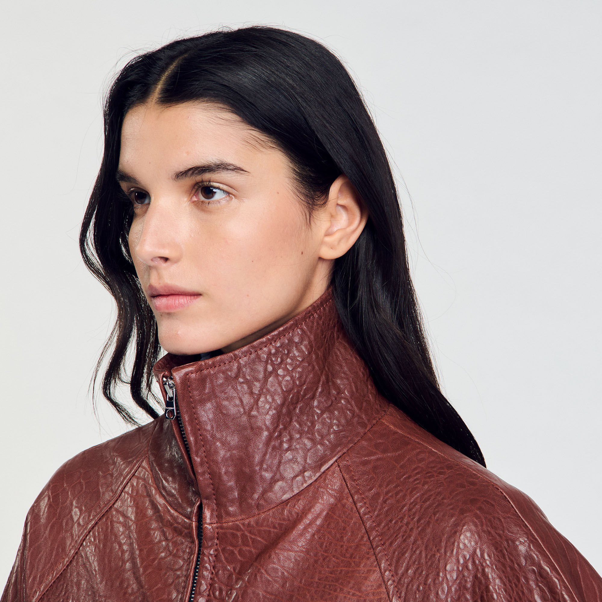 Oversize-Lederblouson