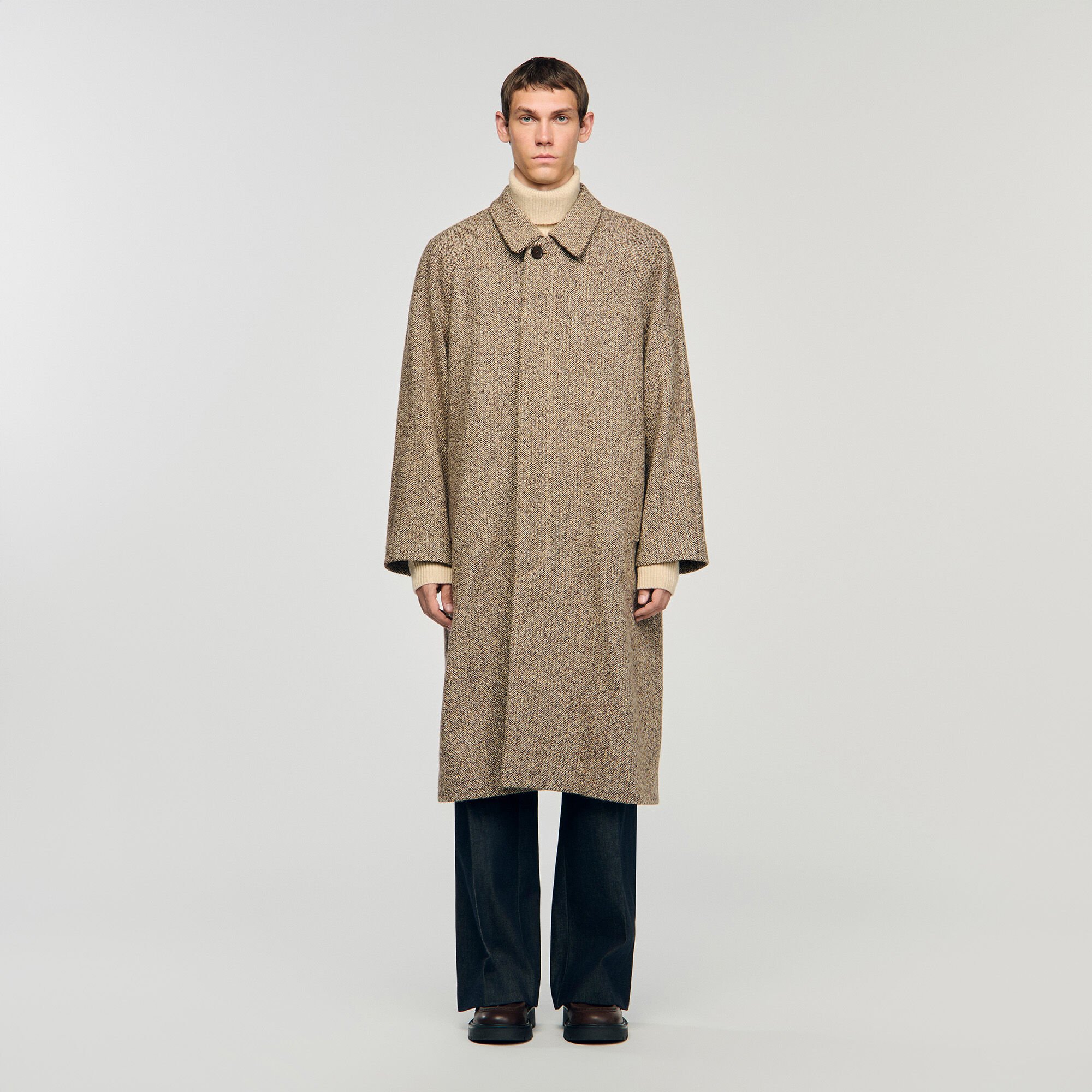 Oversize-Mantel aus Wolle