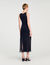 Langes Strickkleid mit Fransen