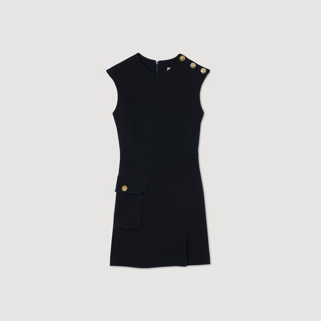 Kurzes Kleid mit Knopfverschluss