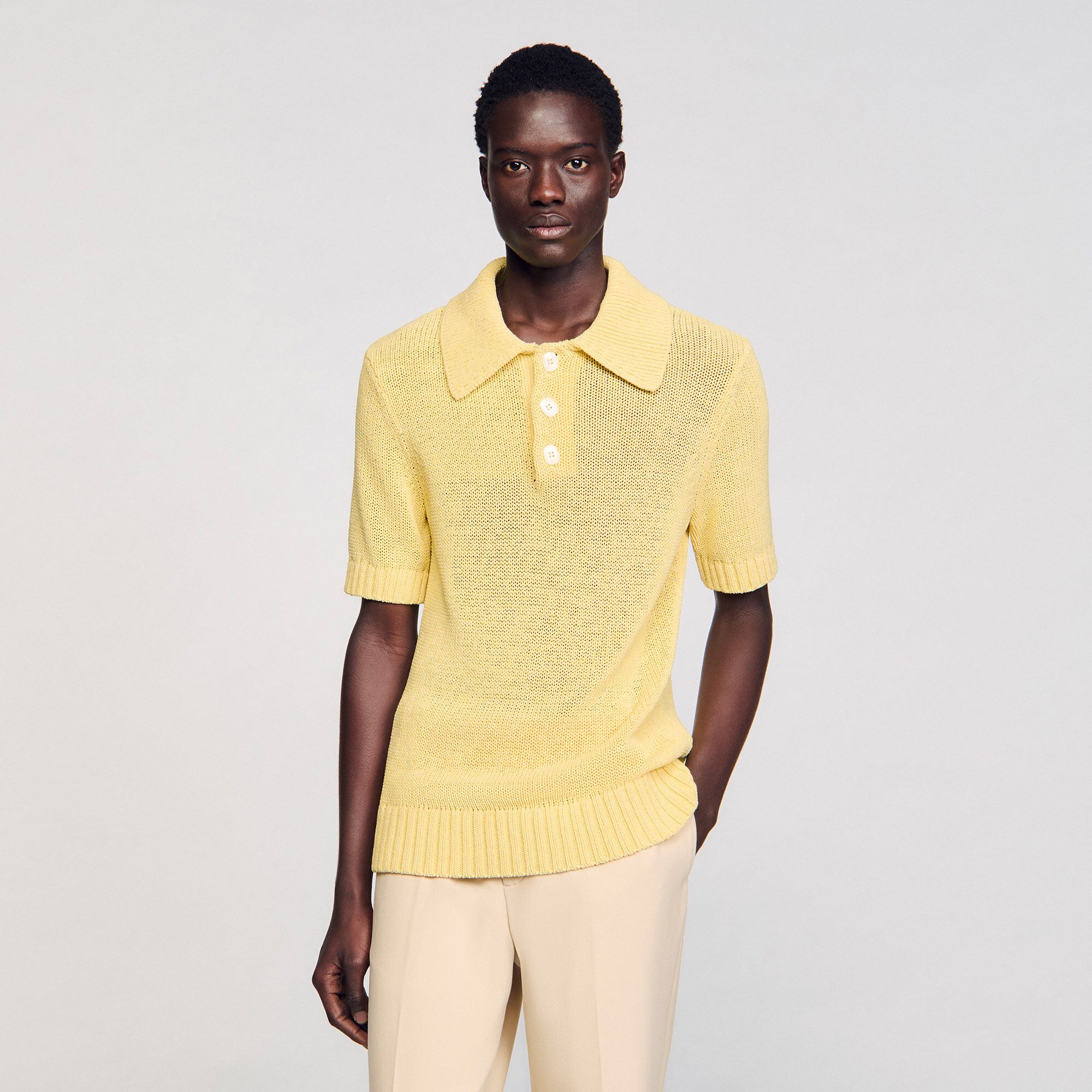 Poloshirt aus Strick