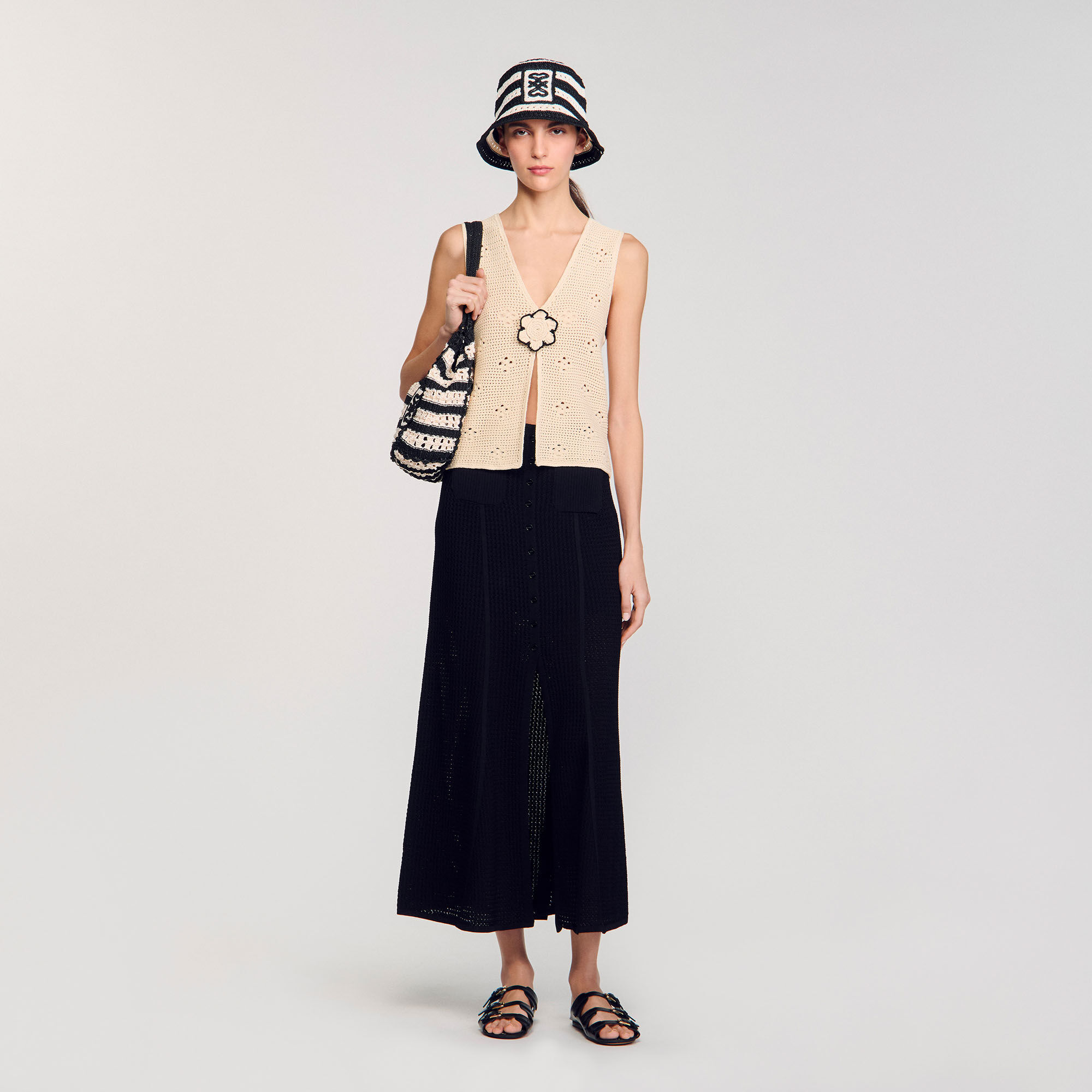 Rock mit modischem Strickmuster