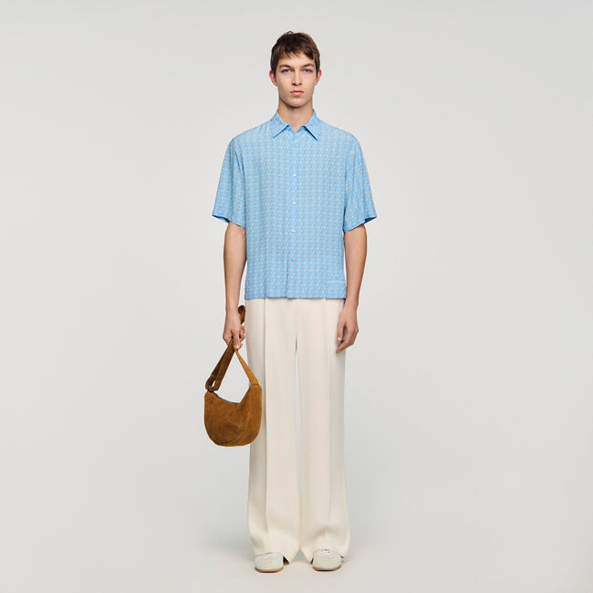 Flie&szlig;endes Hemd mit Ketten-Print