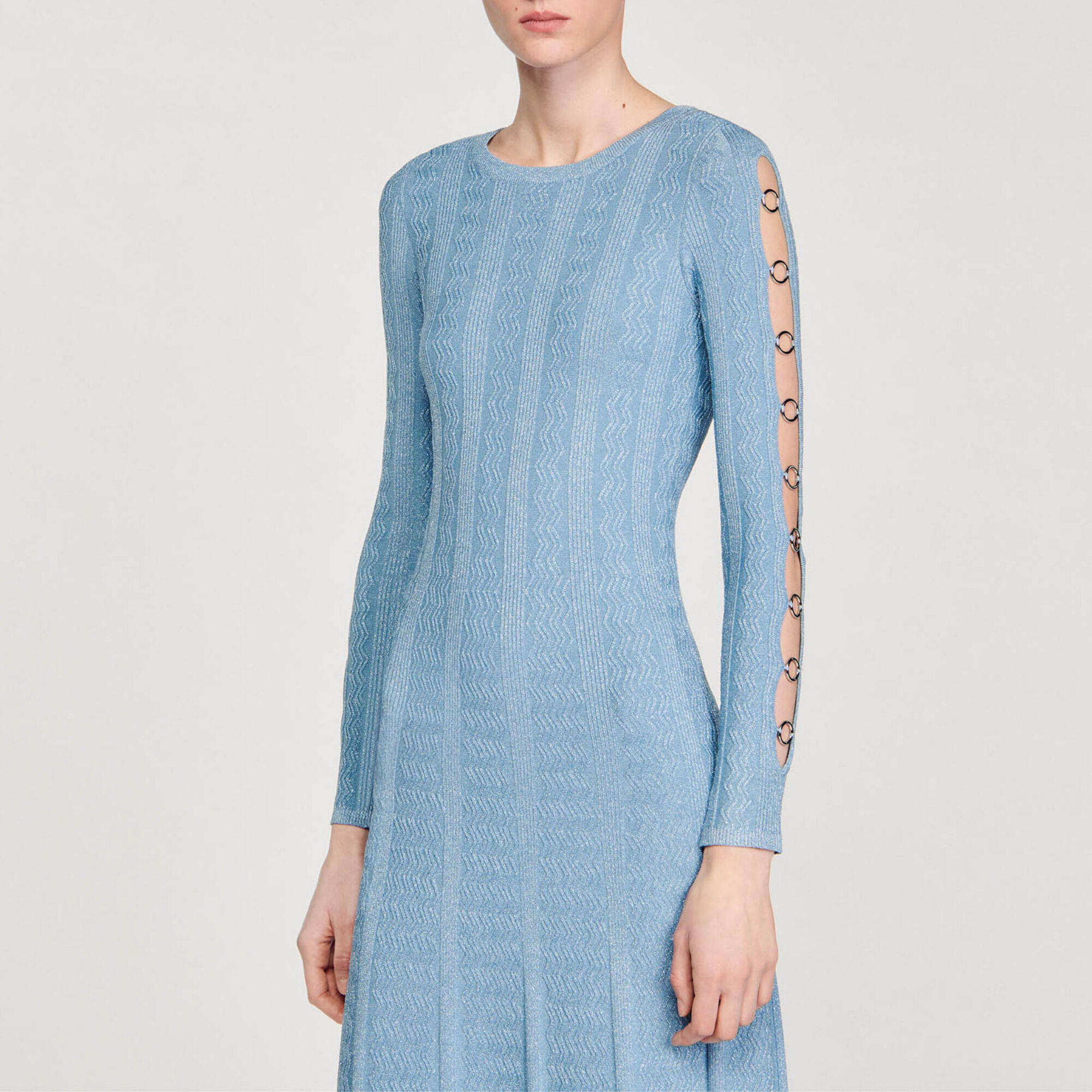 Midikleid aus Strick mit langen &Auml;rmeln