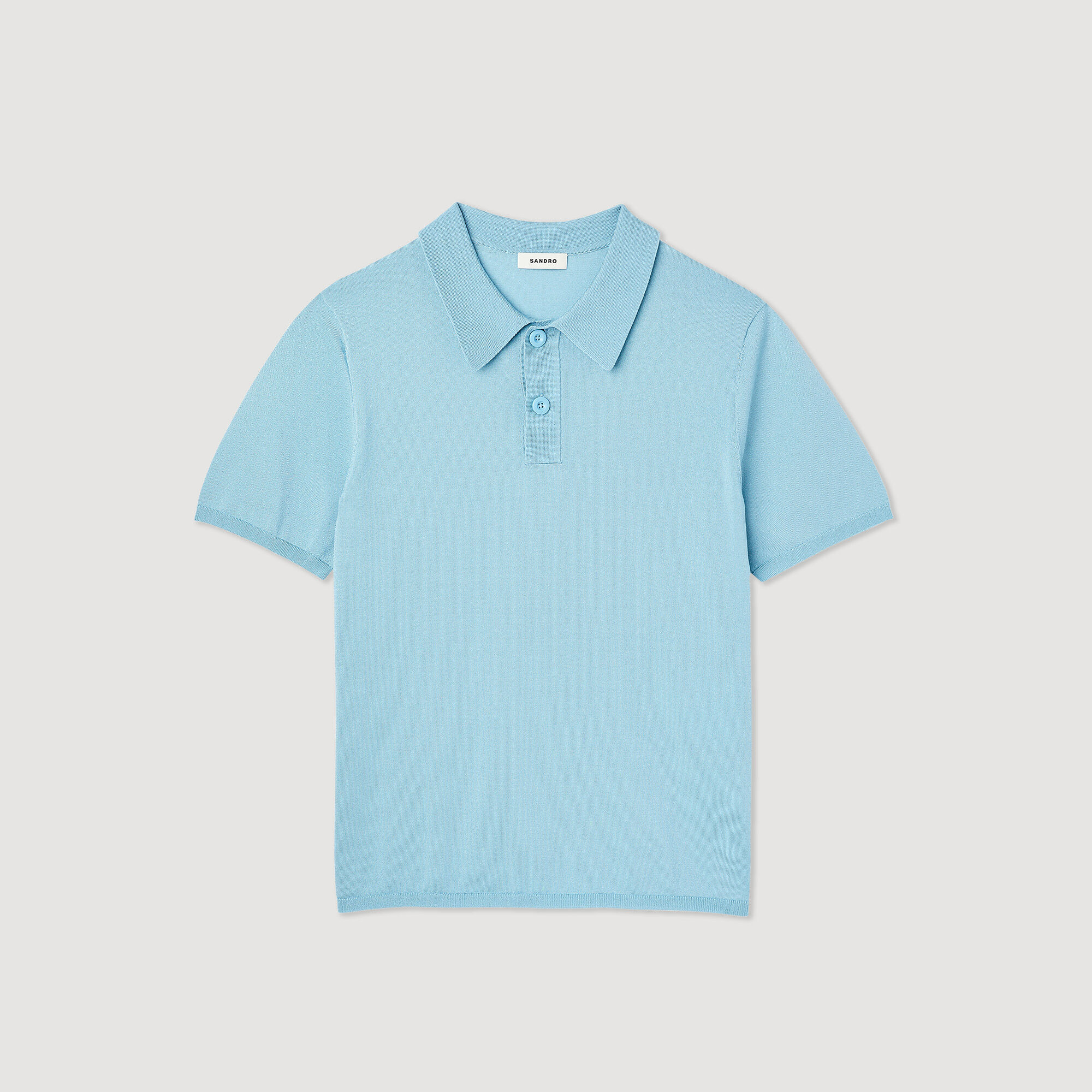 Strick-Poloshirt mit kurzen Ärmeln