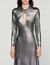 Langes Metallic-Kleid