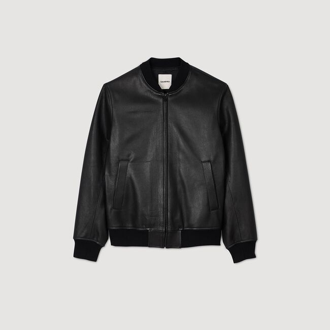 Jacke aus genarbtem Leder