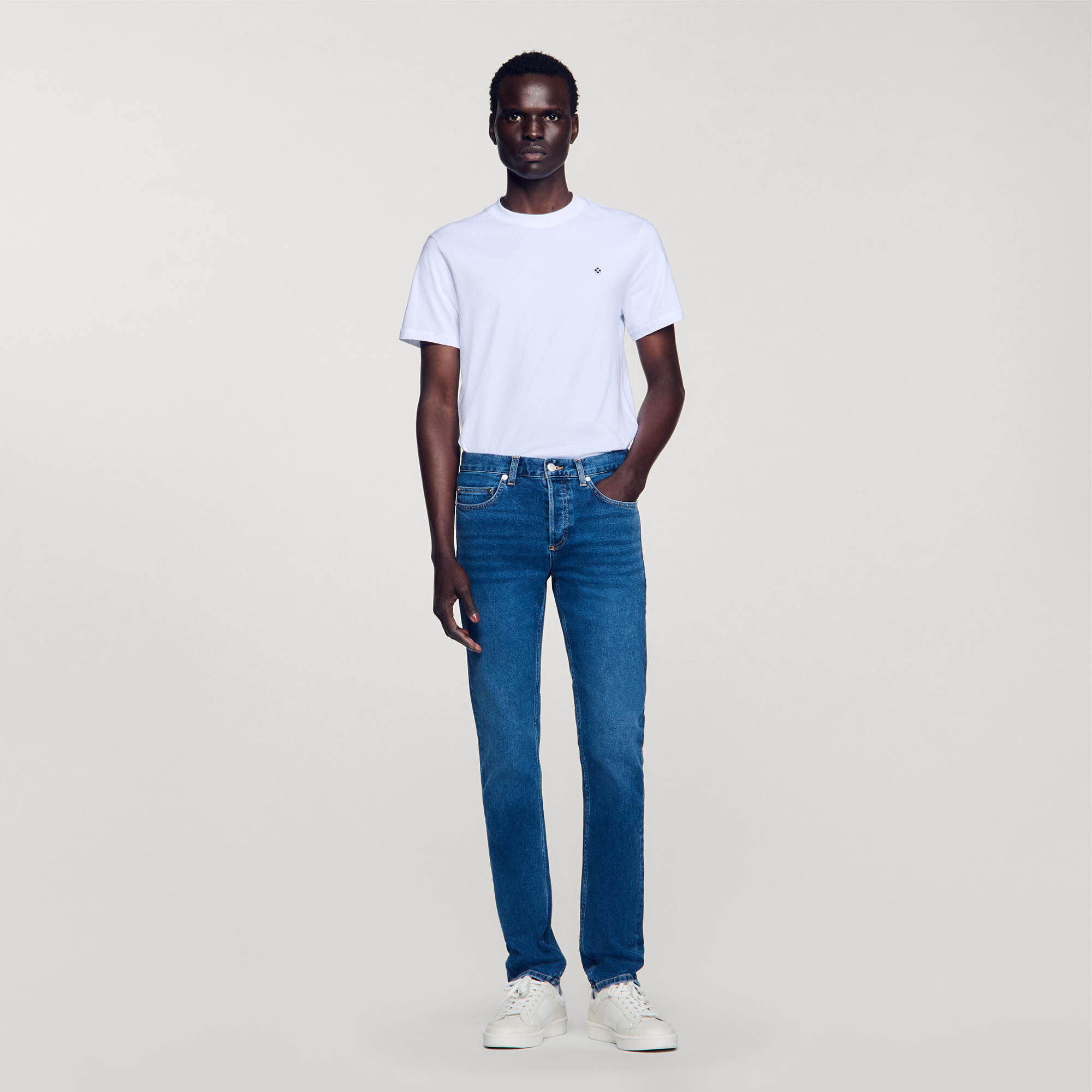 Slim Jeans mit Waterless Waschverfahren fur Herren Sandro Paris