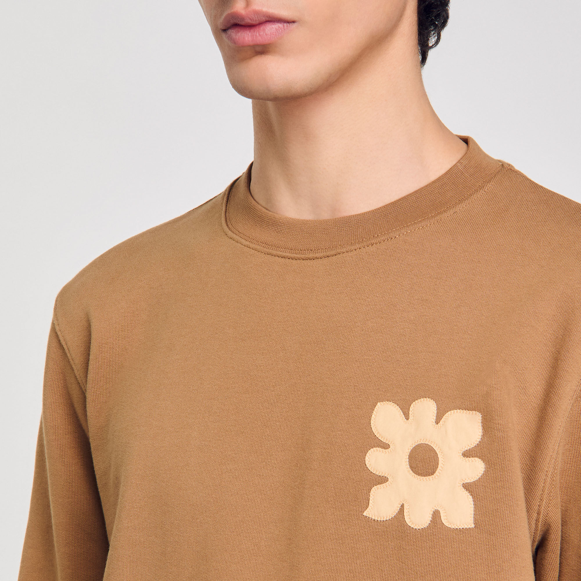 Sweatshirt mit Blumen-Patch