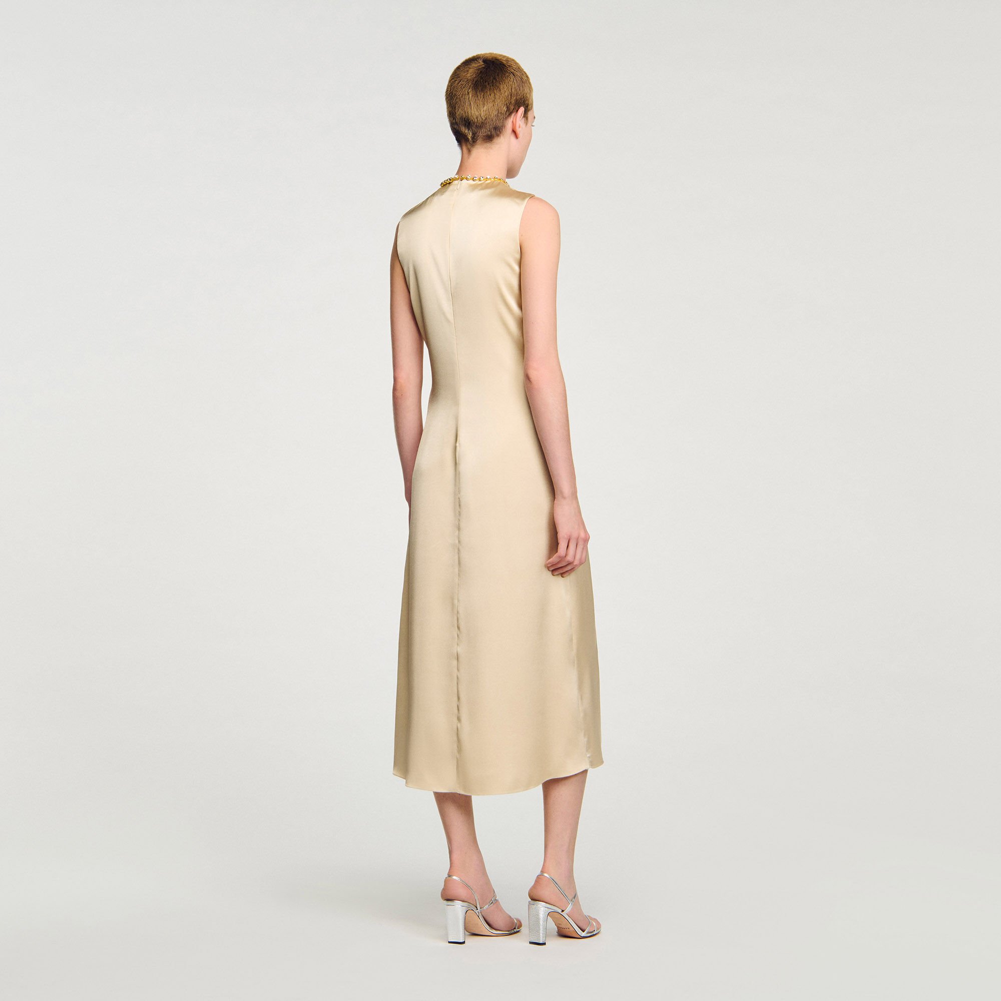 Midikleid mit Strassbesatz