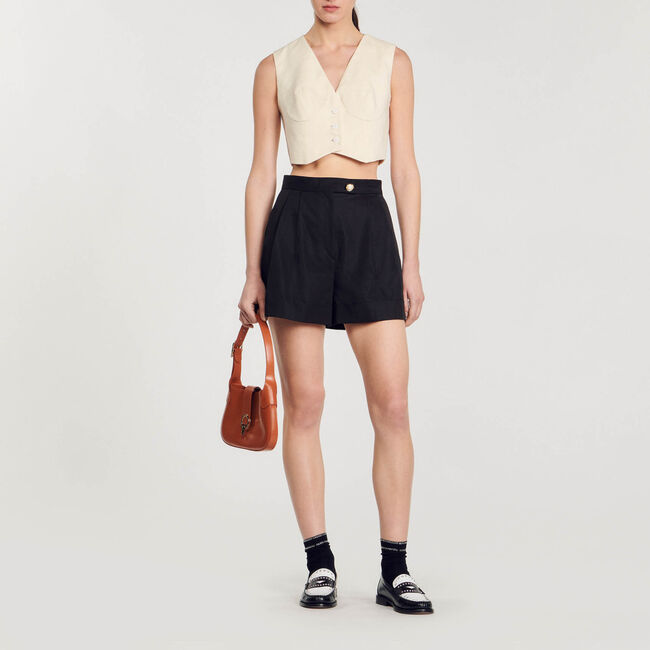 Shorts aus Gabardine-Stoff