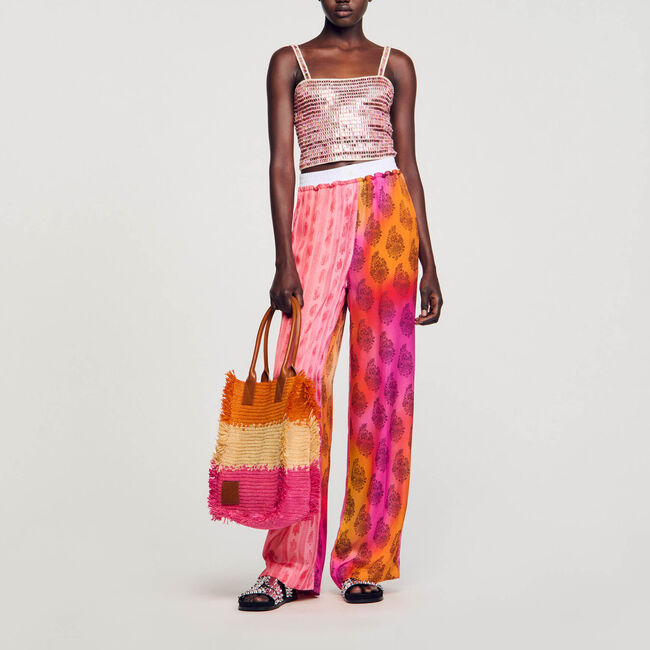 Weite Hose mit Print