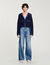 Cardigan mit Denim-Details