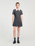 Kurzes plissiertes Kleid mit Strass