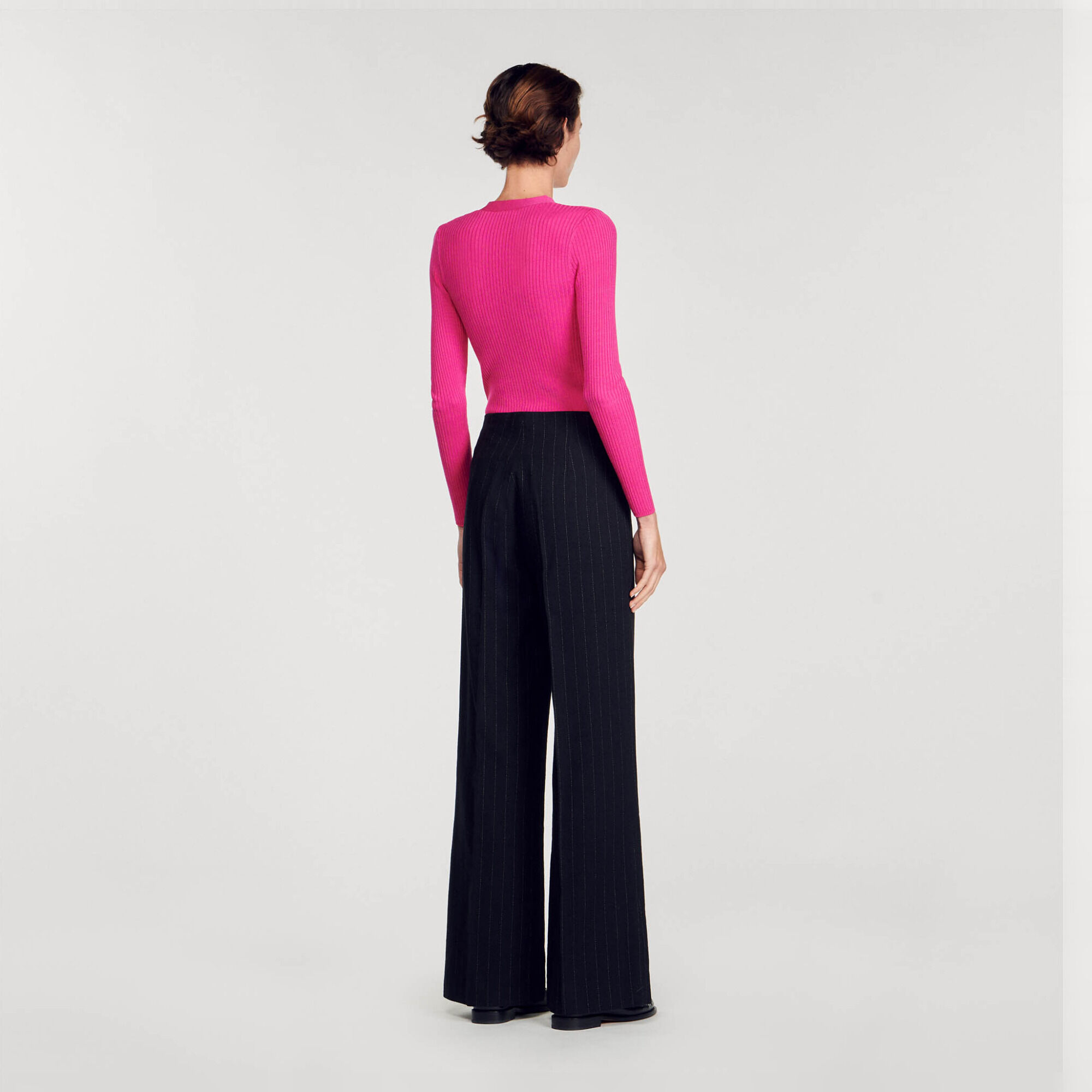 Cardigan aus Rippstrick