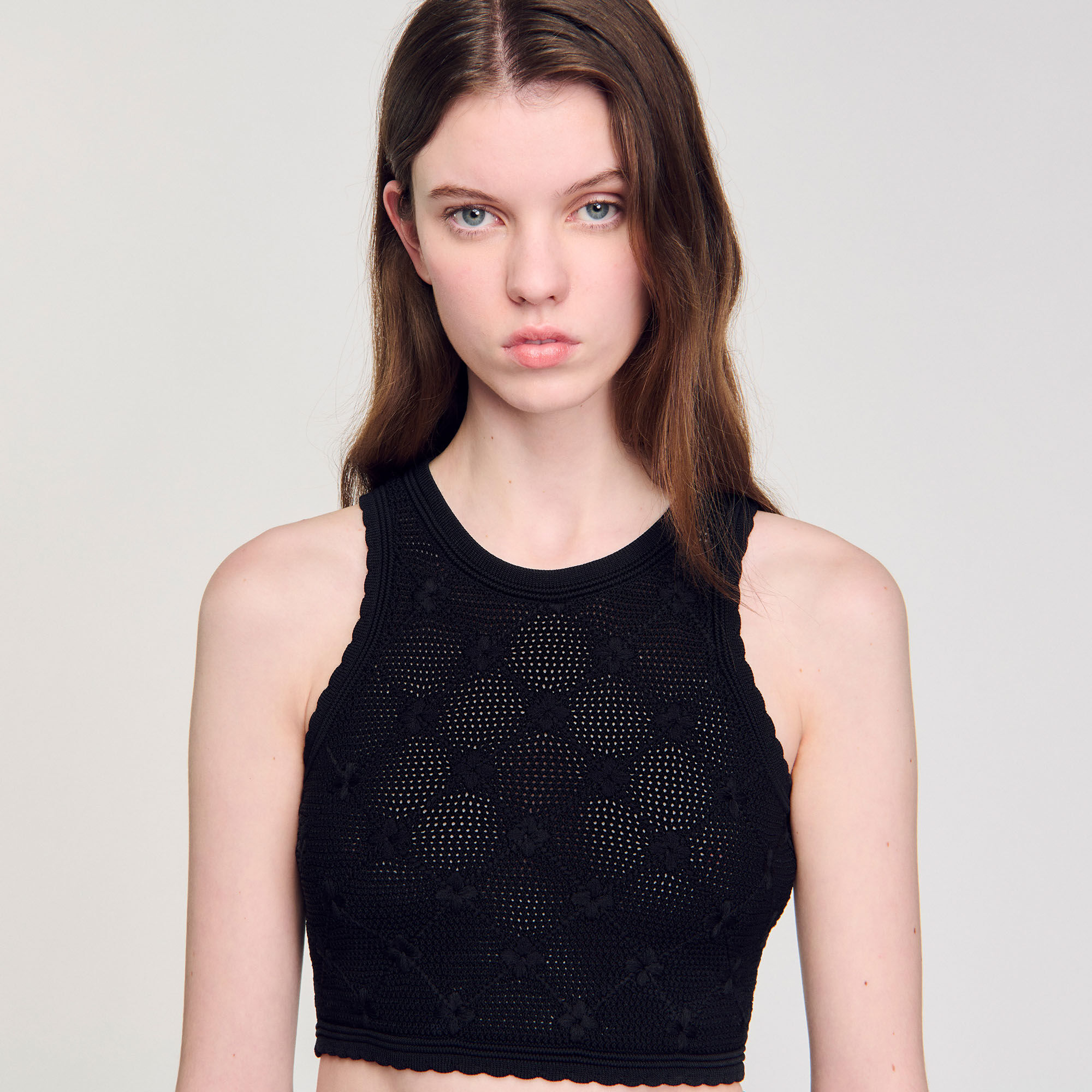 Top mit ausgefallenem Strickmuster