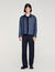 Zipper-Blouson in Denim-Optik