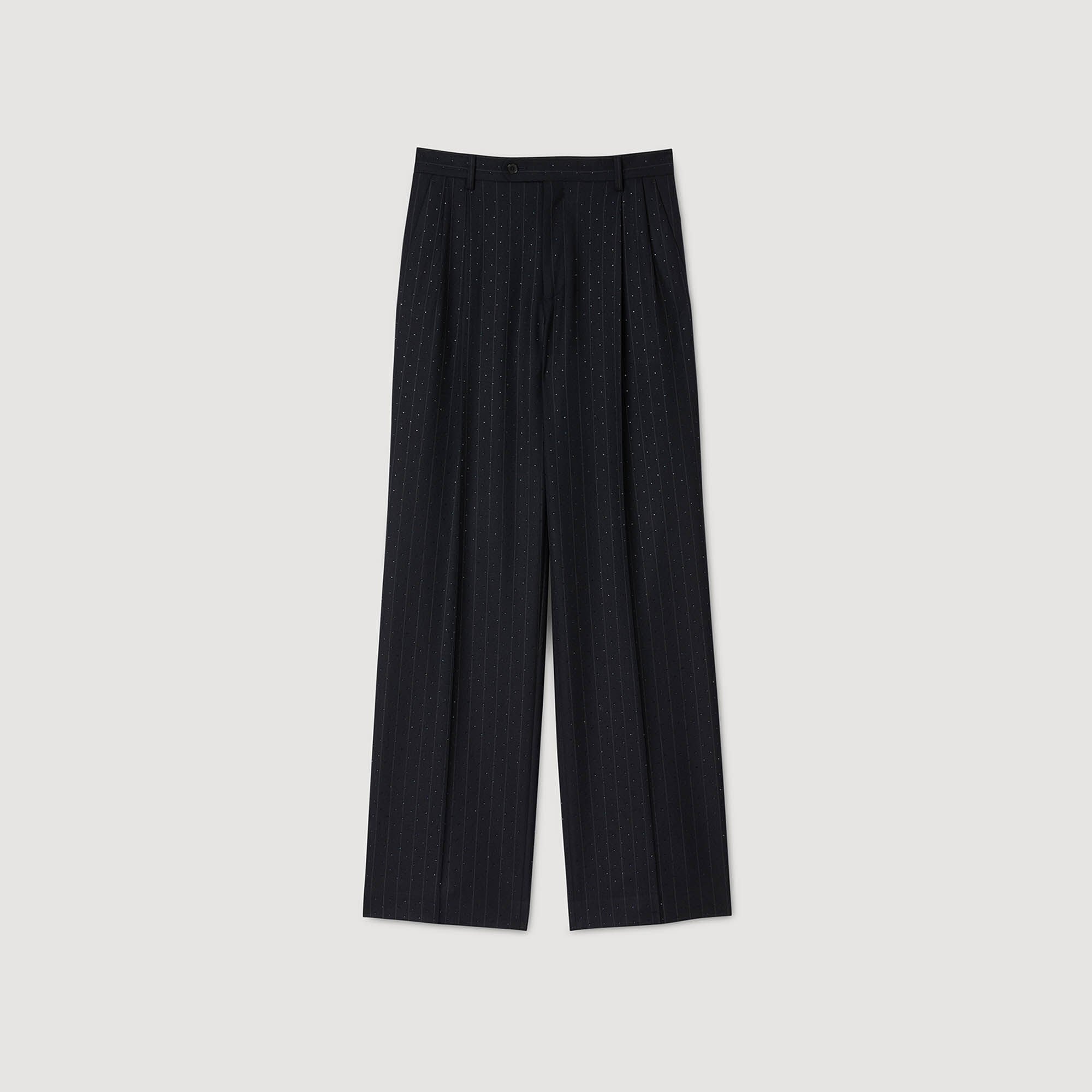 Gestreifte Hose mit Strass