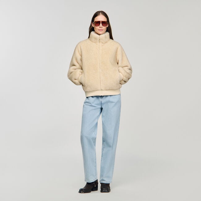 Jacke aus Fellimitat