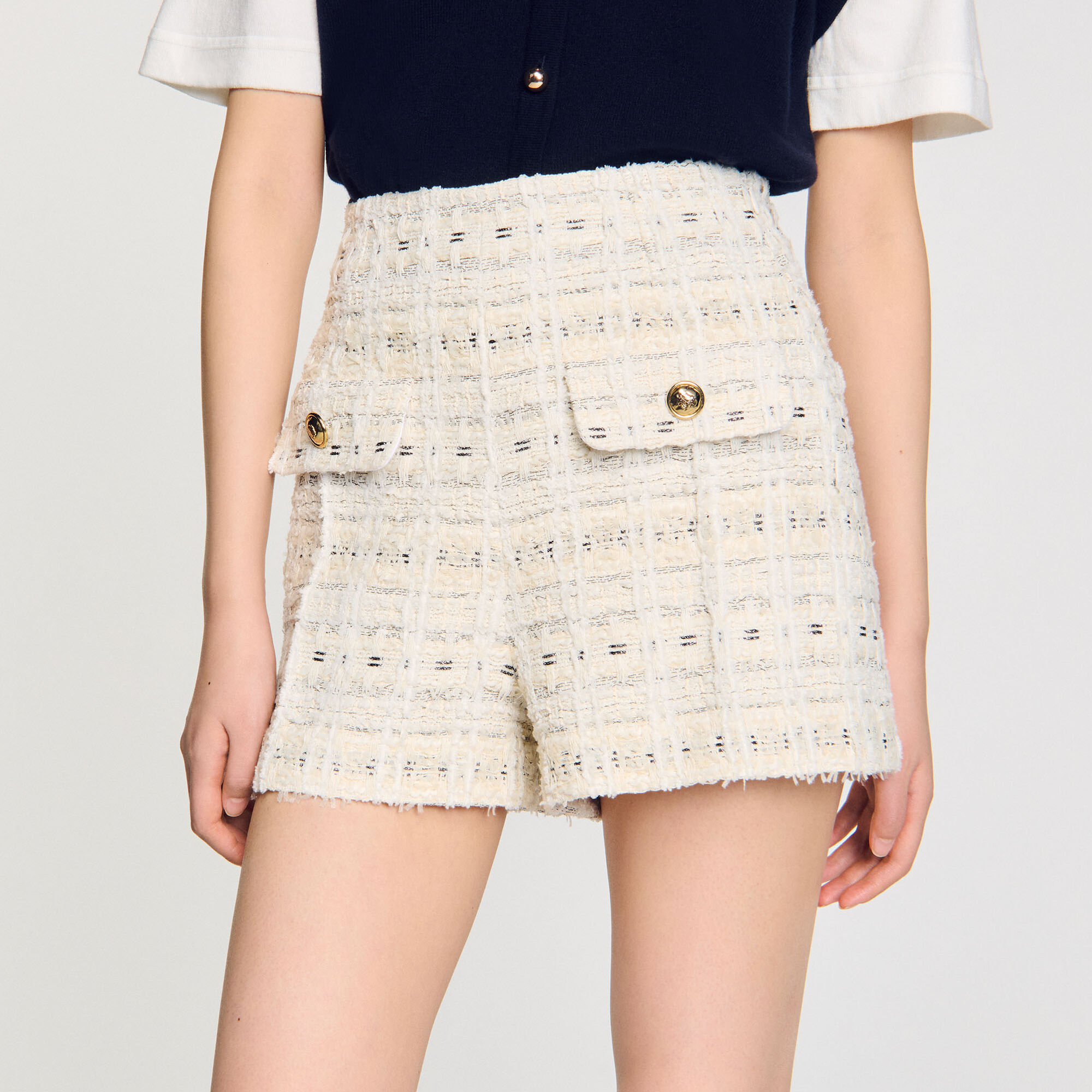 Shorts aus dekorativem Tweed