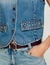 Kurze Jeansjacke mit Nieten