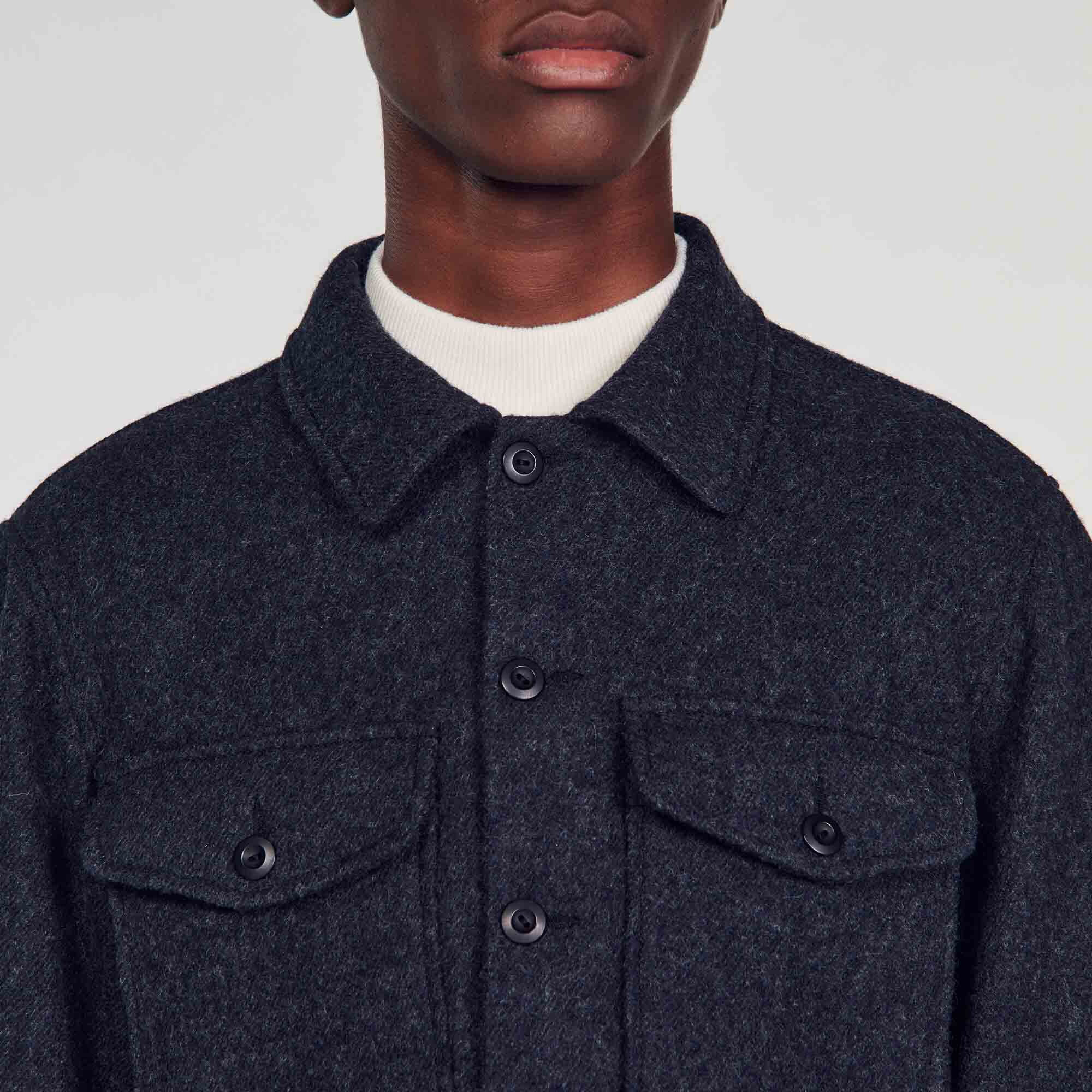 Overshirt aus Wolle