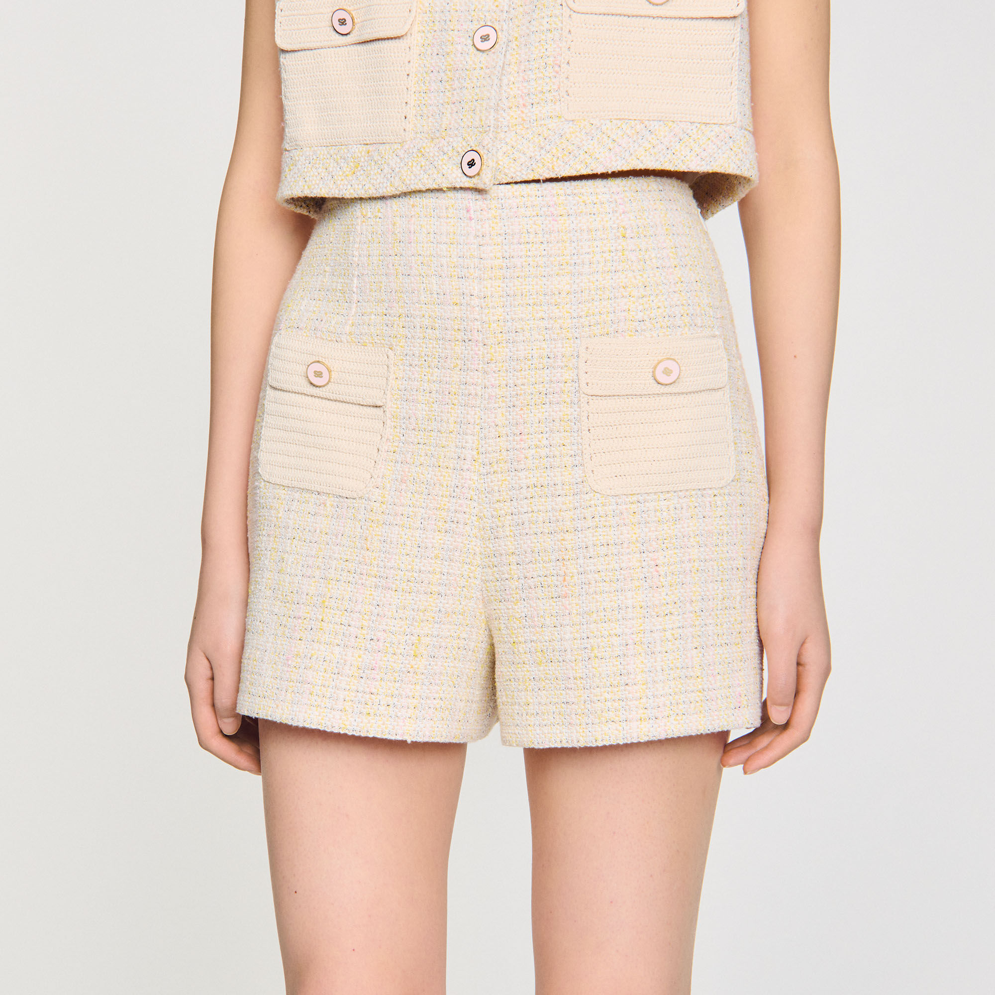 Shorts aus dekorativem Tweed