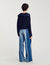 Cardigan mit Denim-Details