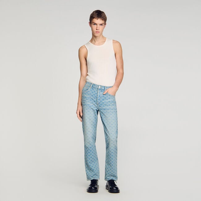 Regular-Jeans mit Square Cross