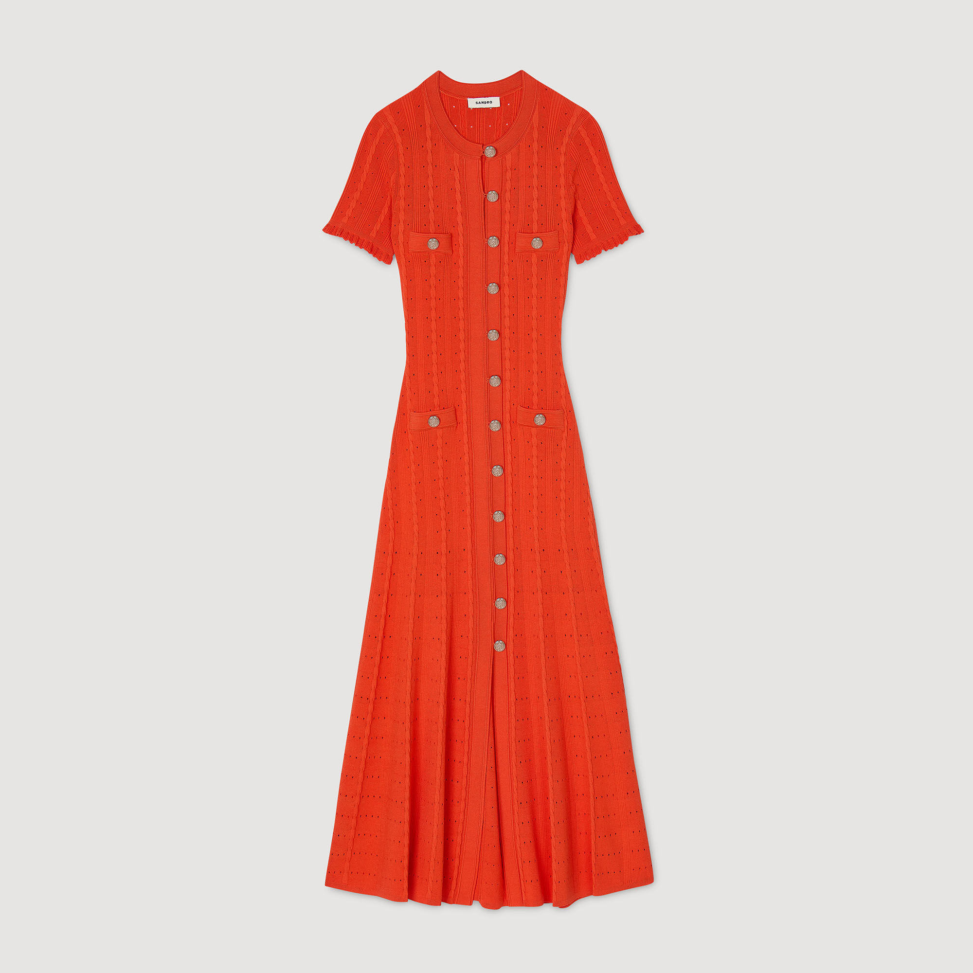 Langes Strickkleid