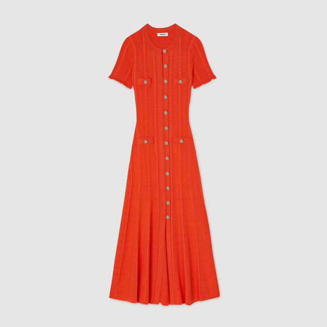 Langes Strickkleid