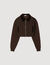 Kurzes Sweatshirt, zwei Materialien