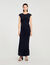 Langes drapiertes Kleid
