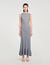 Langes Strickkleid mit Ziernieten