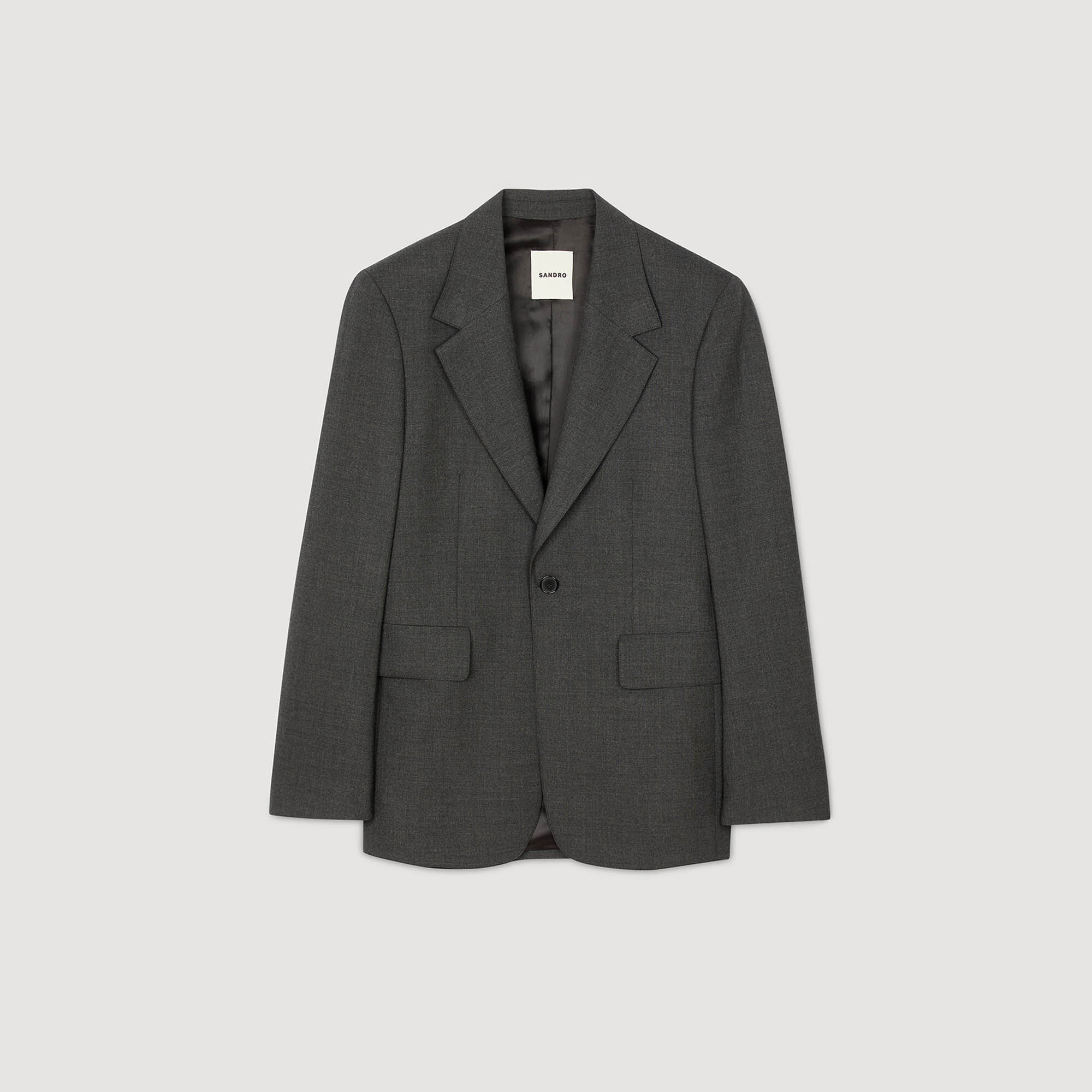 Weite Anzugjacke aus Wolle