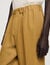 Weite elastische Leinenhose