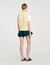 Strickpullover aus Materialmix