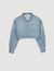 Jeansjacke mit Strass und Perlen