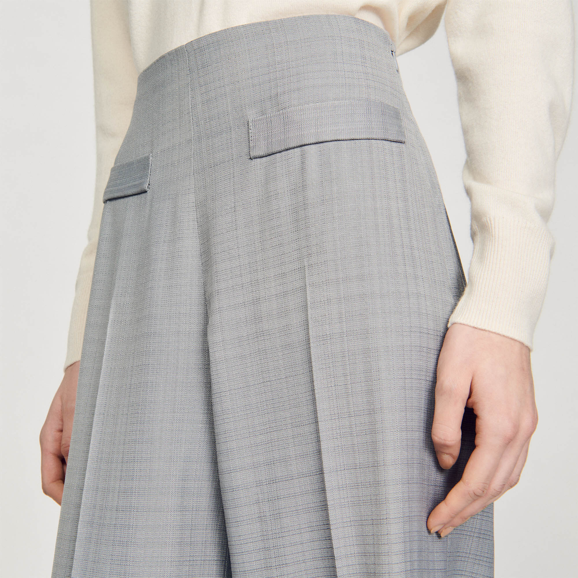 Schlaghose mit hohem Bund