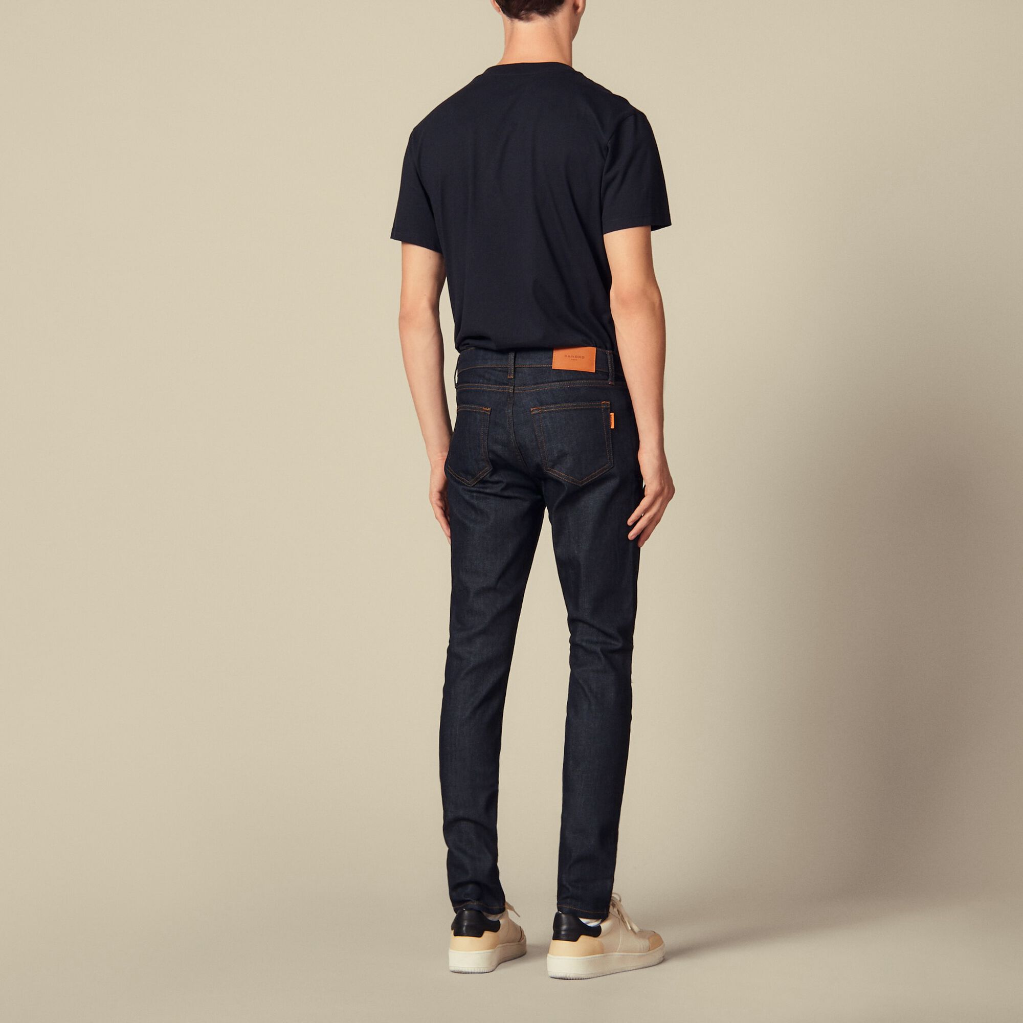 Raw-Denim-Jeans mit Skinny-Fit
