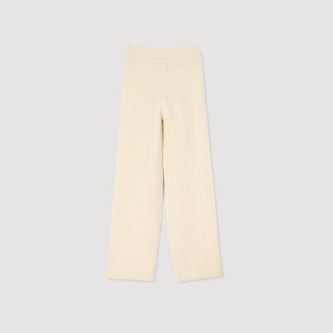 Hose aus Strick mit Zopfmuster