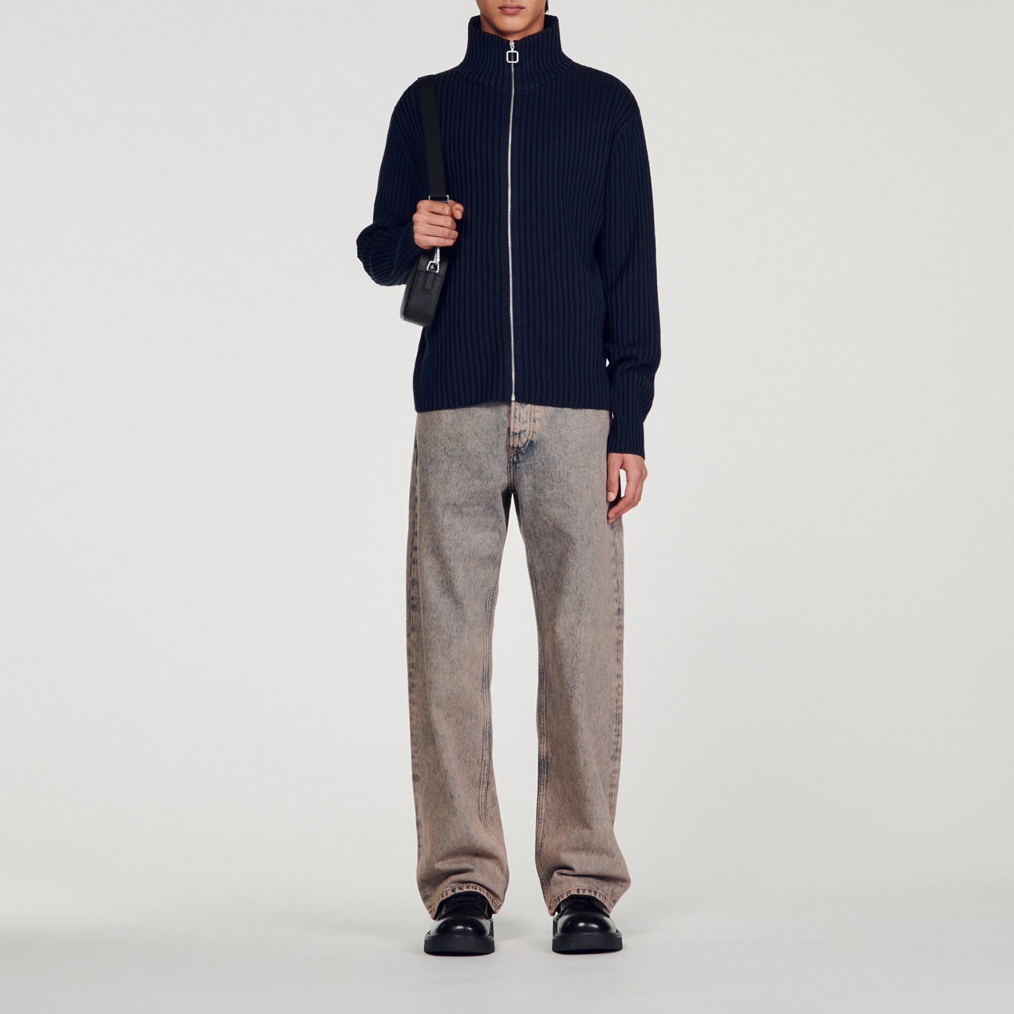 Rippstrick-Cardigan