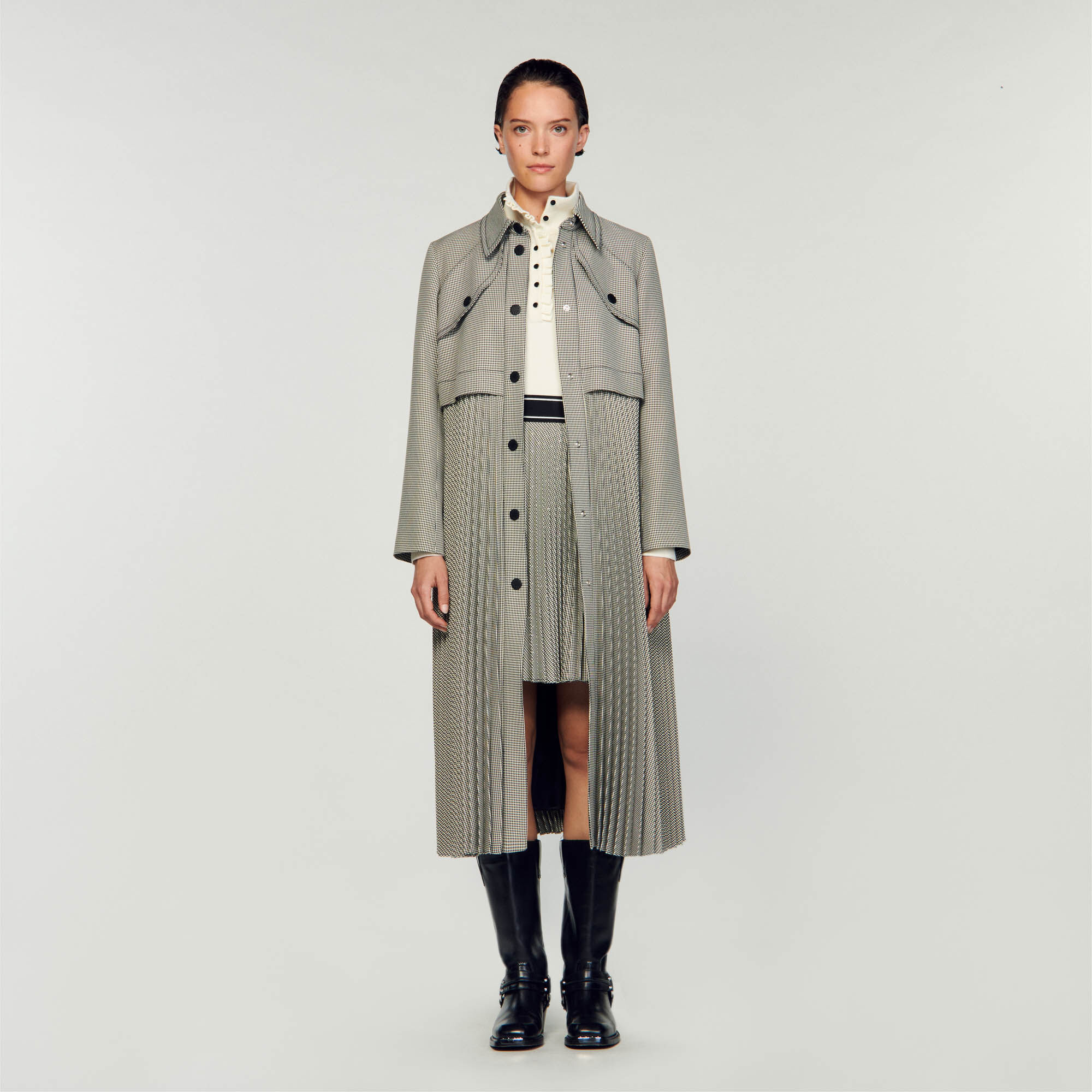 Sandro trench coat womens top