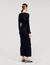 Langes Strickkleid mit Strassbesatz