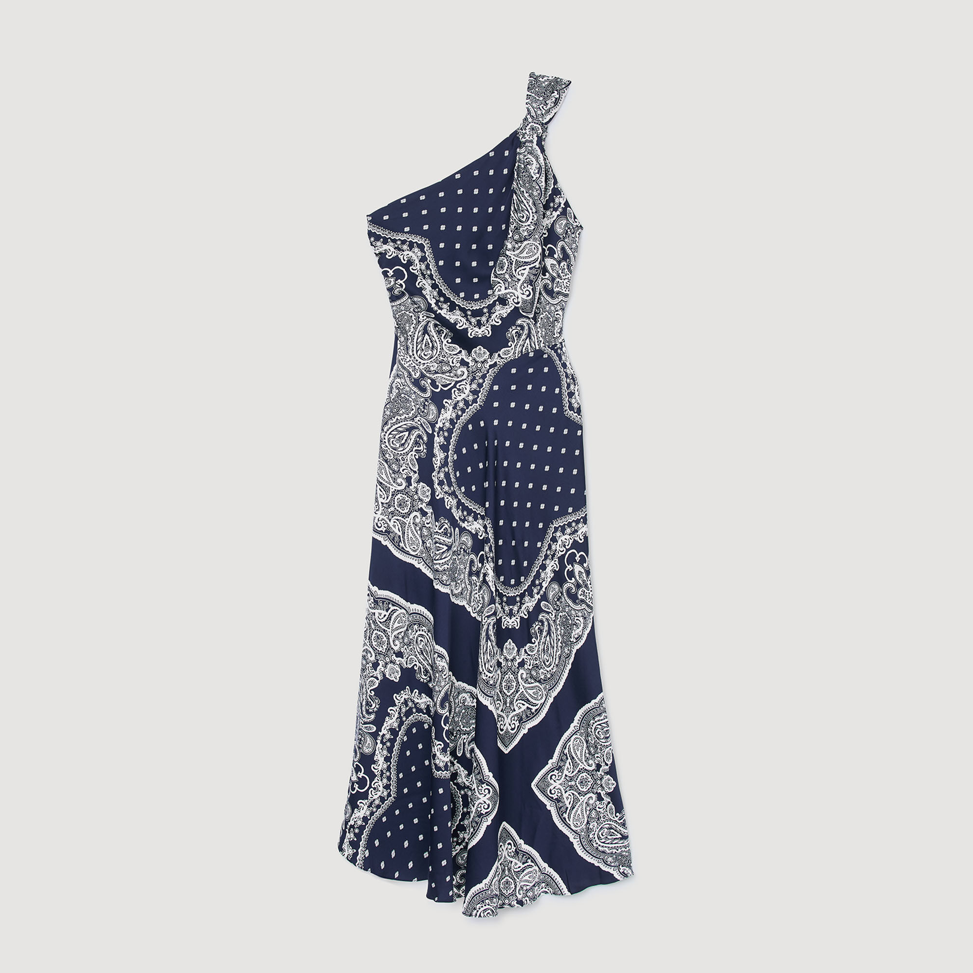 Langes Kleid mit Bandana-Muster