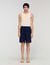 Leinenshorts mit Elastikbund